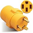 MECMO 30 Amp to 50 Amp RV Adapter, NEMA TT-30P to 14-50R 30A Male to 50A Female RV Plug Adaptor Connector, 3 Prong to 4 Prong