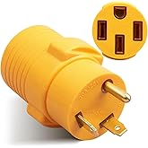 MECMO 30 Amp to 50 Amp RV Adapter, NEMA TT-30P to 14-50R 30A Male to 50A Female RV Plug Adaptor Connector, 3 Prong to 4 Prong