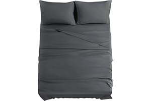 JOLLYVOGUE Queen Size Bed Sheet Set - 4 Piece Bed Sheets Set with Deep Pocket - Soft Breathable & Cooling - Resists Shrinkage