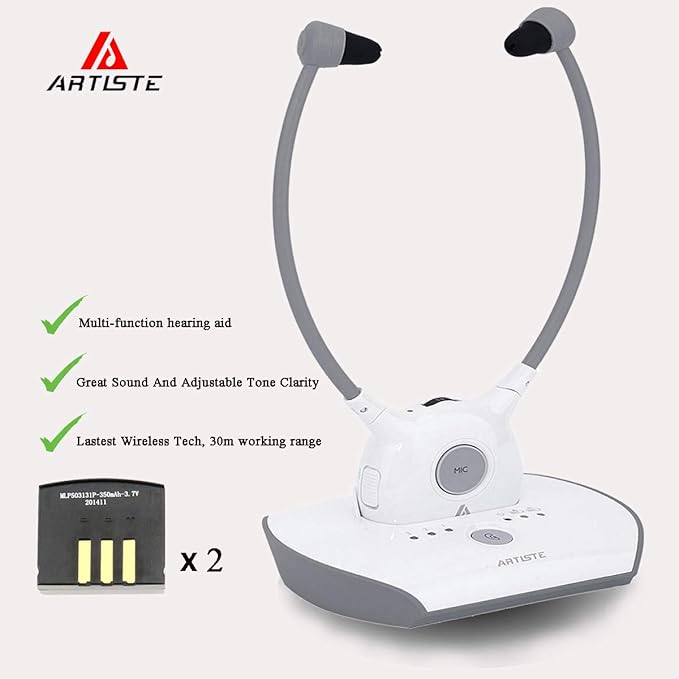 Wireless Hearing Aid Headset SystemArtiste 2.4G TV Assistive Listening