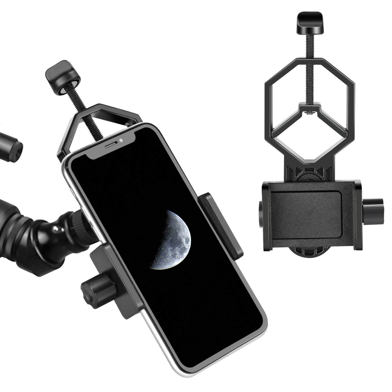 Universal Cell Phone Telescope Adapter Mount Compatible with Binocular Monocular Spotting Scope