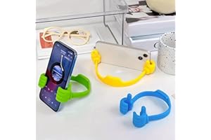 Thumbs Up Cell Phone Holder Adjustable Tablet Stand Portable Desktop Stand Compatible with iPhone iPad Samsung, 1 Pack, Blue