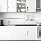 CYEER 20 Pack Black 128mm Cabinet Handles T Bar Stainless Steel Matte Black view 6