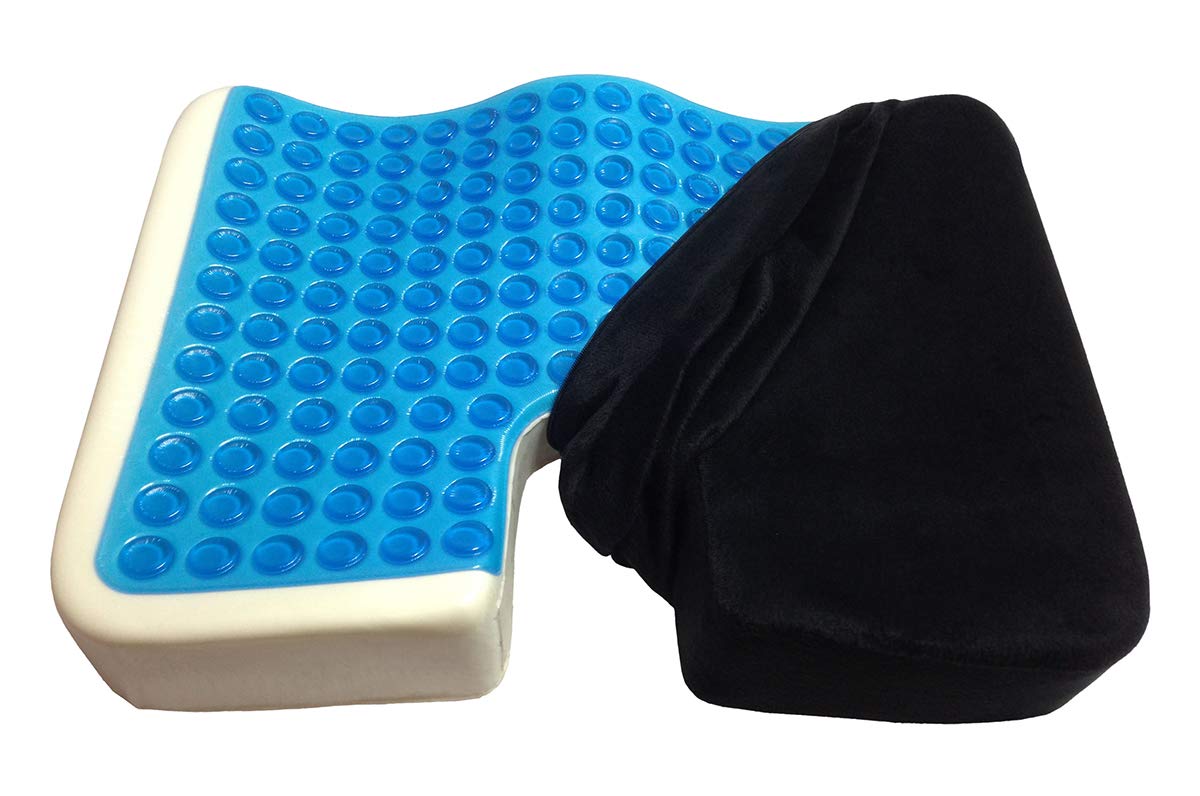 Kieba Coccyx Seat Cushion, Cool Gel Memory Foam Large Orthopedic