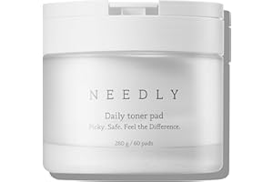 Needly Daily Toner Pad, Exfoliating Facial Pads with BHA & PHA, Deep Hydration, Pore Minimizer for Face, Centella, Tea Tree, High Volume Essence, Extra Large Cotton Pad, Korean Skin Care (60 Pads)