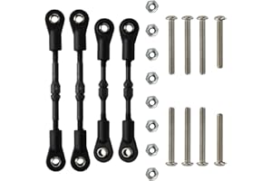 HobbyMarking 1/10 RC Car Adjustable Steering Turnbuckle Camber Linkage Rod Set for Tamiya TT-02B Chassis Hop-up Upgrade Parts