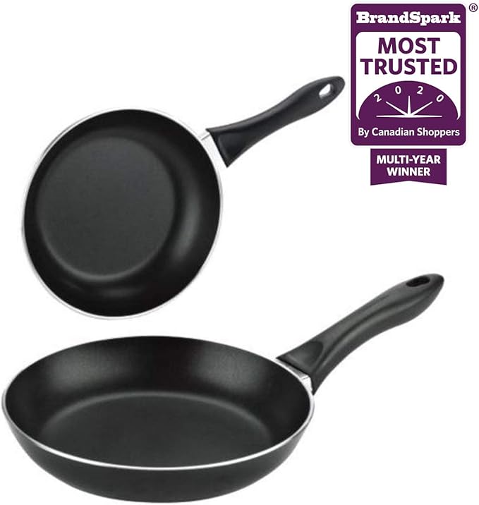 Lagostina L218040102 Ticino 2Pack NonStick Fry Pans, 20cm and 26 cm