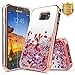 Galaxy S7 Active Case with [Tempered Glass Screen Protector] NageBee Quicksand Liquid Floating Glitter Flowing Sparkle Bling Luxury Clear Soft Case for Samsung Galaxy S7 Active SM-G891A (Rose Gold)