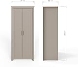 GFW Lancaster 3 Piece Bedroom Set Grey Bedside Cabinet Chest Of Drawers Wardrobe view 8