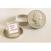 Secret Quarter Stash Coin, Hidden Compartment Coin for Magic Tricks, Pranks, and Tiny Note Storage, Realistic Disguise with Mini Baggie for Messages