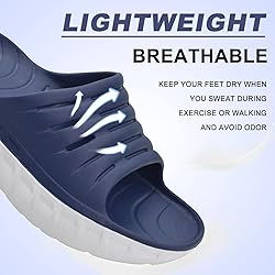 KuaiLu Mens Recovery Sandals Sport Comfort