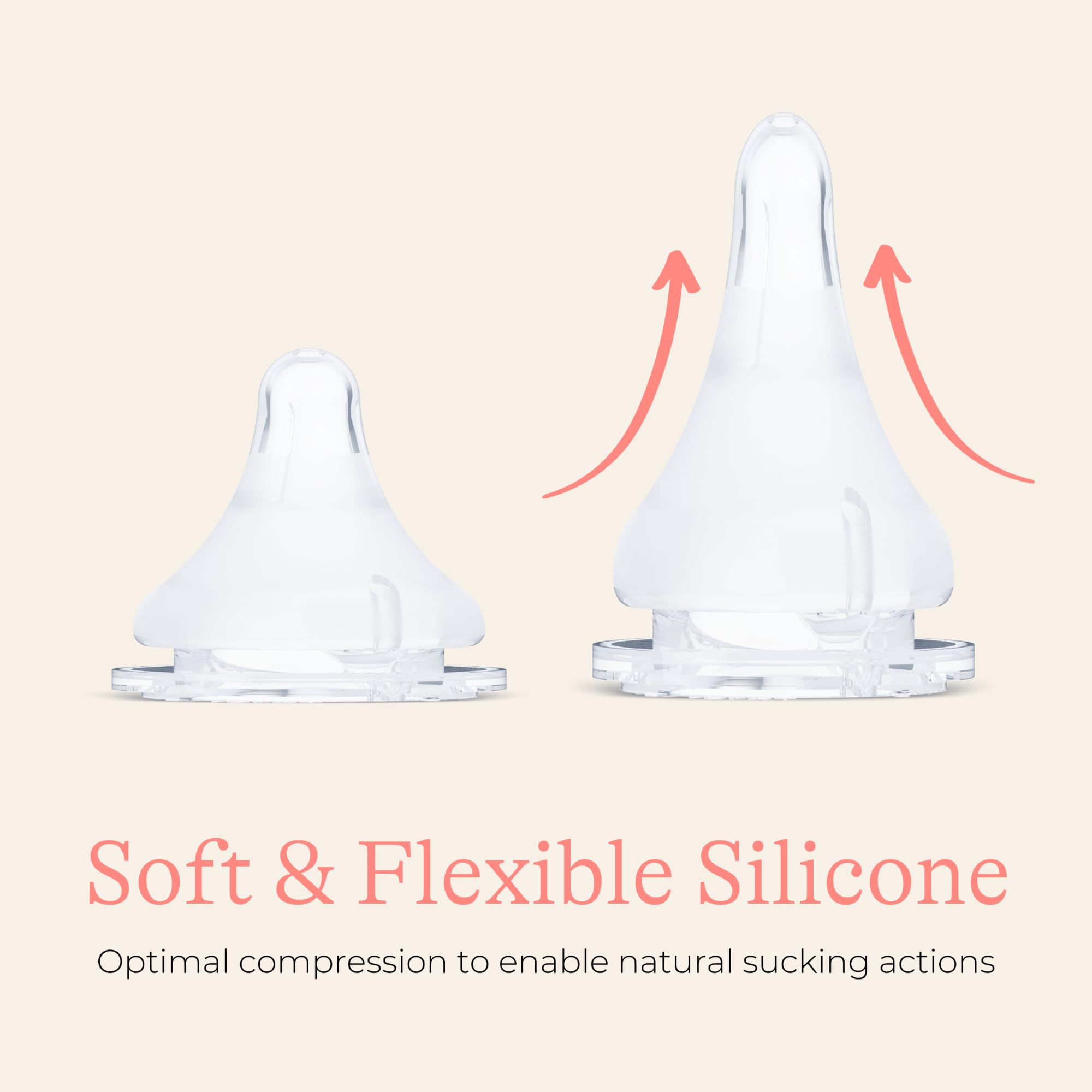 Lansinoh NaturalWave Baby Bottle Nipples, Extra Slow Flow, Size XS, 0+ Months, 4 Count – 100% Soft, Durable Silicone, Made Without BPA BPS, Anti-Colic, Supports Baby’s Developing Mouth and Teeth