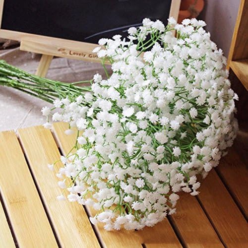LYFUN 12 Pcs Artificial Baby Breath Gypsophila Real Touch Flowers for Wedding Party Home Garden Decoration