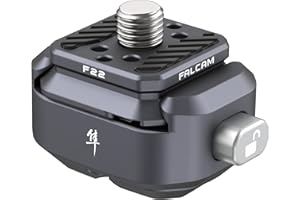 ULANZI FALCAM F22 Basic Quick Release Plate Kit, Camera Mounting Adapter Convert 1/4" Thread to F22 QR System, 22mm Aluminum Camera Accessory Kit for Filmmaker & Photographer, Fits for Sony Canon DSLR Tripod