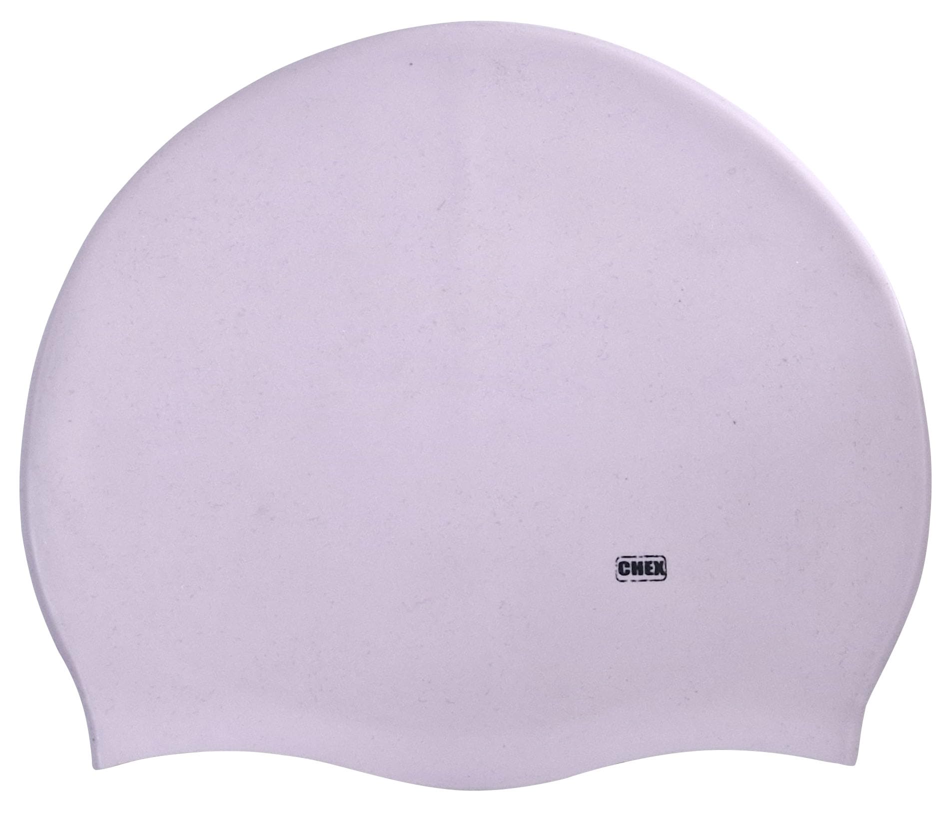 CHEX Branded Stretchy Silicone Unisex Women Men One Piece Swimming Hat Swim Cap Plain Fluo Dark Pastel Colours One Size Adults 8+ Years Easy Pull On Swim Hat (Lilac)