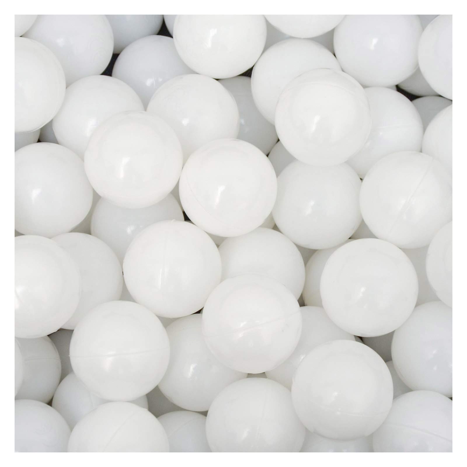 LittleTom 50 Plastic Balls 5.5cm in diameter to fill children's ball pits White