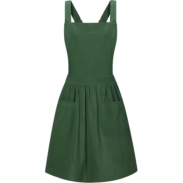 Amazon.com: Pinknoke Vintage Pinafore Apron Dress for Women with Pockets  Cute Floral Chef Aprons for Kitchen Cooking Baking Gardening (Beige) : Home  & Kitchen