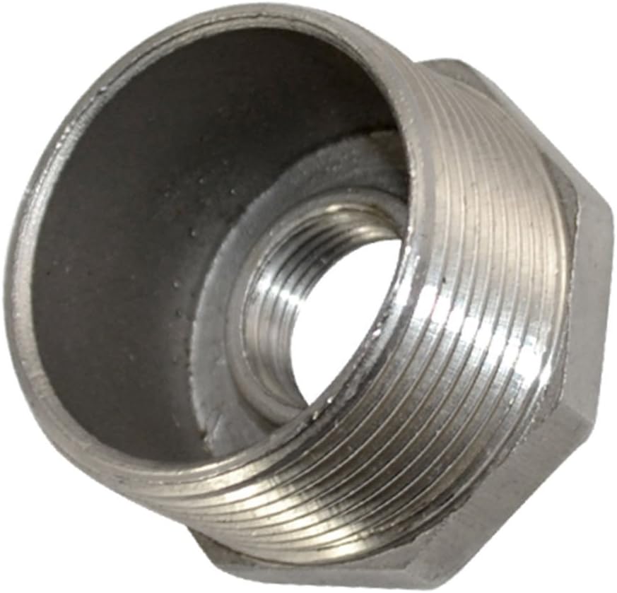 Red Anodized NPT Pipe Thread Bushing Reducer – 1/2" Male To 3/8" Female, Aluminum Alloy