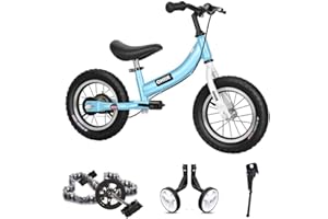 OHIIK Balance Bike 2 in 1 for Kids 2 3 4 5 6 7 Years Old,Balance to Pedals Bike,12 14 16 inch Kids Bike,with Pedal kit,Training Wheels,Brakes
