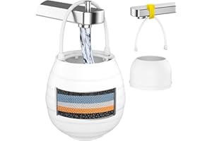 PETEKUQI Bath Water Filter for Tub Bathtub Sink Faucet Replacement Parts, 8000 Gallons Filtration｜Removes Chlorine, Fluoride & Contaminants｜Hard Water Softener｜Protects Skin, Hair & Nails｜BPA Free(Pro Edition)