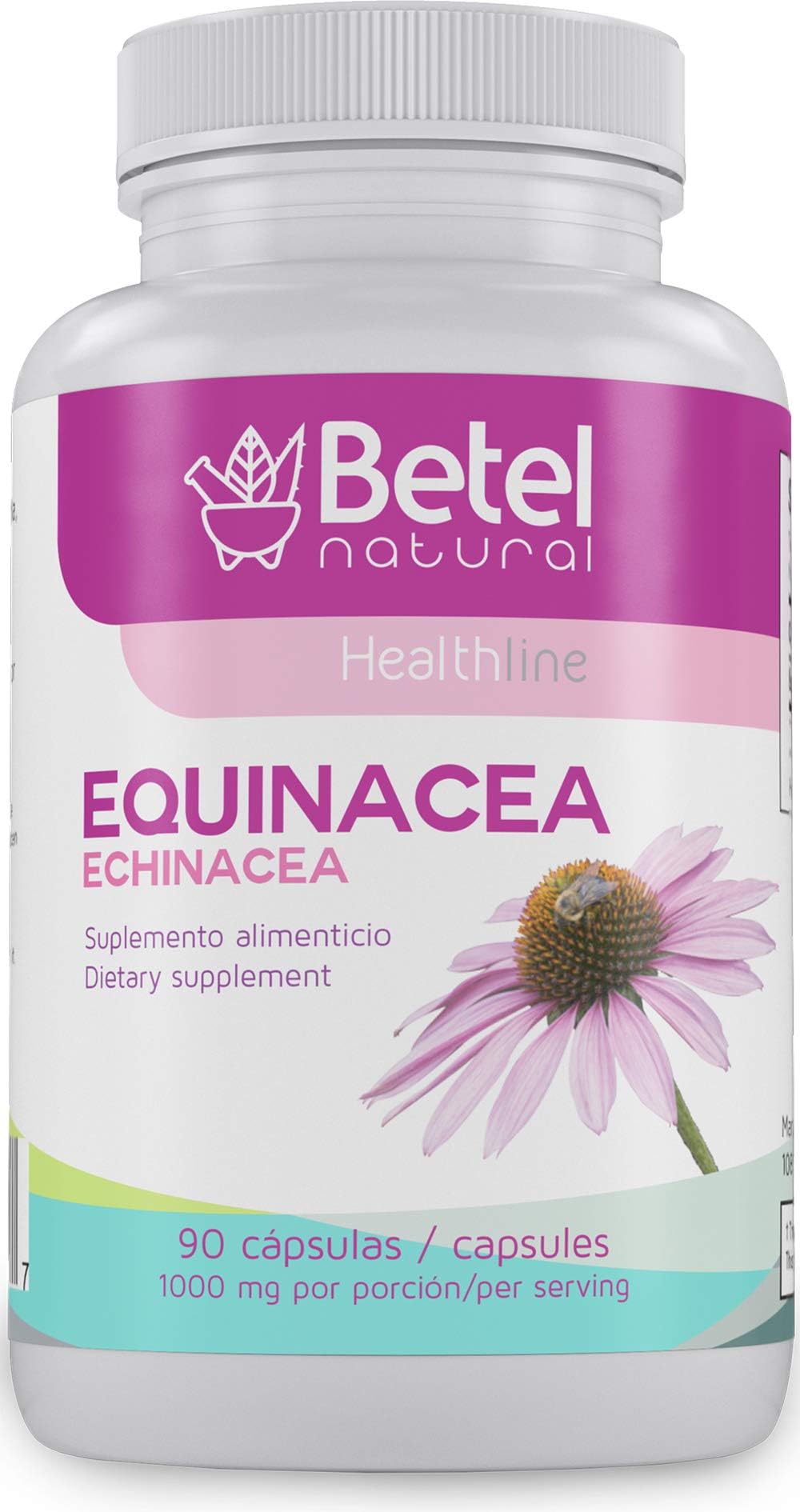 Echinacea (Equinacea) Capsules by Betel Natural - 1500 mg per Serving - Healthy Support Capsules - 90 Capsules