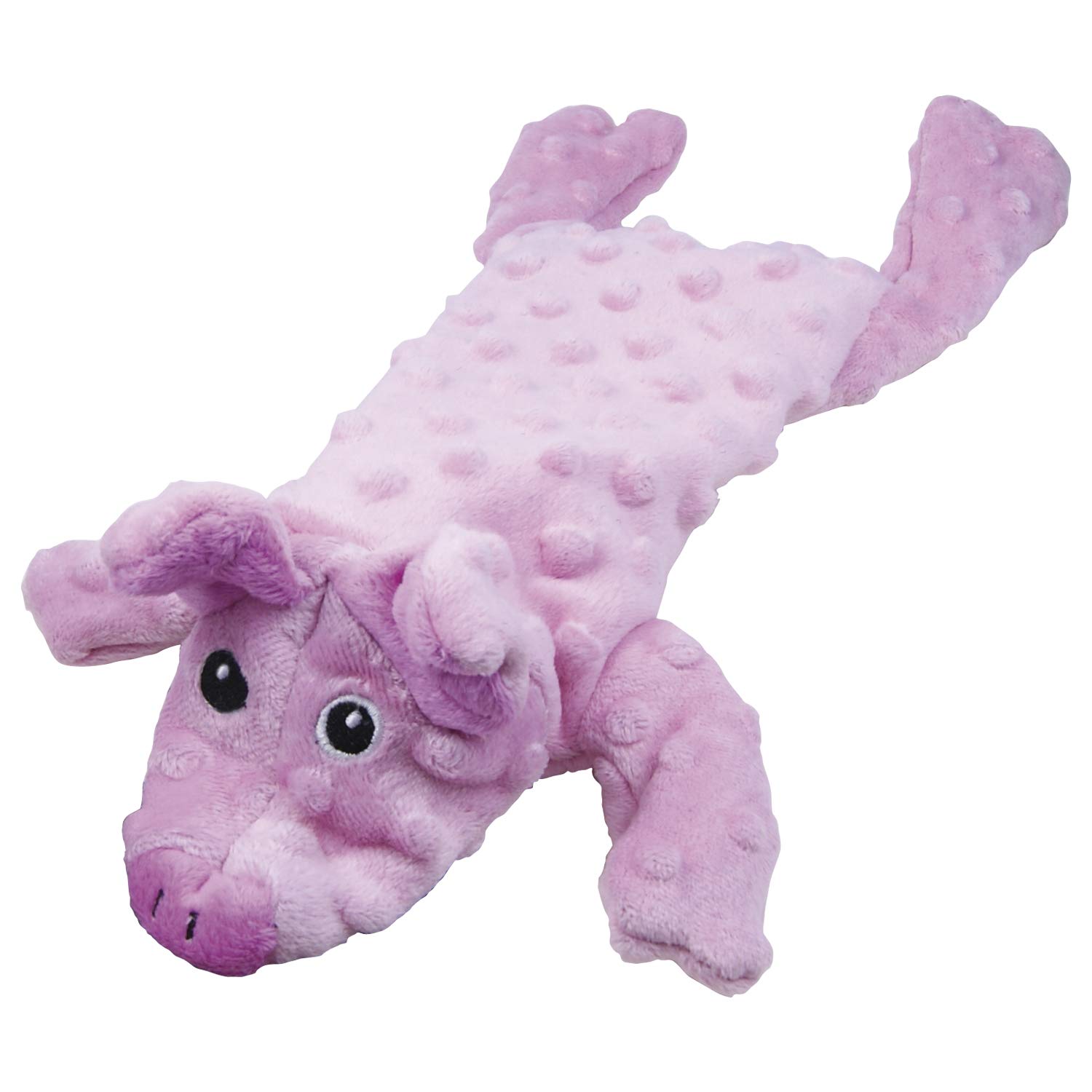 Stuffed Dog GLORIA - Size 32 cm - Teddy DogMonsters Pig - Dog Toy - Plush with Sound - soft texture - Highly resistant - With hollow interior Bottle - Color Pink