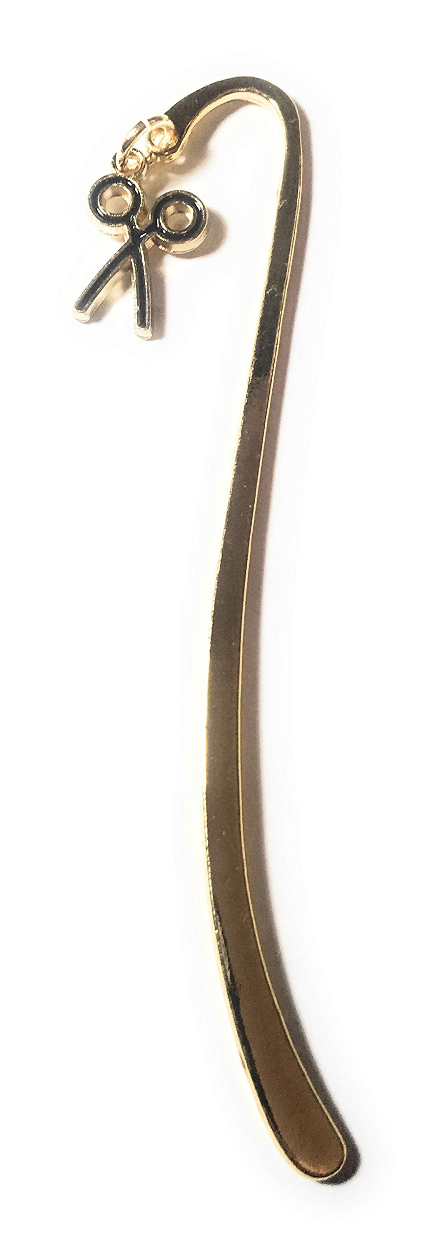 FizzyButton Gifts Gold Tone mini Bookmark with Enamel Scissors Charm with Enamel Detail, in Gift Bag