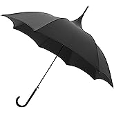 Fully Automatic Open Dark Wing Gothic Umbrella With Choice Of Handle | Victorian-Inspired Pagoda Design | Waterproof & UV Protection