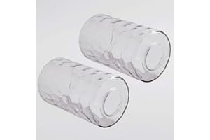 SGLED Hammered Glass Lamp Shade Cylinder Glass Shades Replacement Globes for Light Fixture with 1-5/8 Inch Fitter Diameter 4 inch Height 6.5 inch (2 pack)
