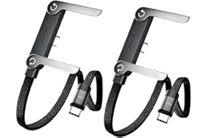 Kick Cable Charger, 2-in-1 Stand Charging Cable(1.5m/5ft), Multi ChargingCable Invisible Holder, 240w Braided Fast ChargeCabl