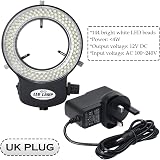 Famgee 144 LED Ring Light for Stereo Microscope with Adapter UK Plug CE view 3