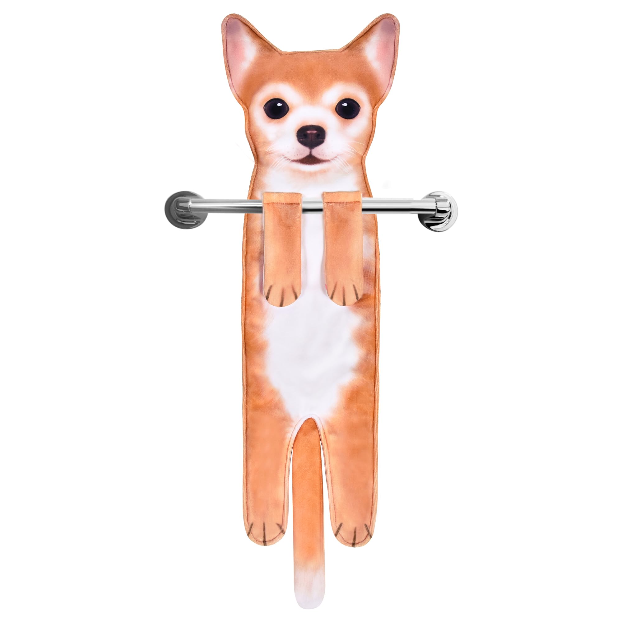 AGRIMONY JiWawa Funny Dog Towels - Kawaii Decoration for Kitchen Bathroom - Personalised Gift Gadgets Housewarming Mother's Day Gift for Women Men Mum Dad Dog Owners Couples