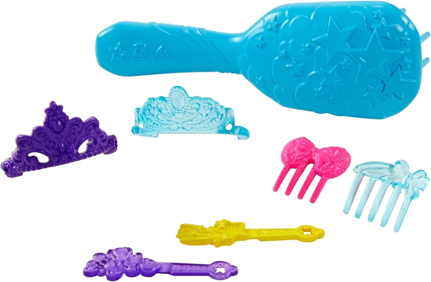 Barbie-Prinzessin Dreamtopia-Puppe mit rosa, lila und blondem Haar, Prinzessinnenrock, blauer Krone und Glitzertop - Image 3
