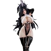 Wahohousee Anime Figures 17.7in 1/4 Scale Girl Figure with Lace Eyepatch &amp; Warm-Sensitive Paint, Cute Bunny Girl Figure with Glossy Painted PVC Collection Model Anime Fans Desktop Decor