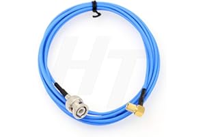 HangTon BNC to Microdot 10-32 Cable for Accelerometer Transducer Acoustic Vibration Test (3m, Angled)