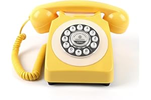 TelPal Voice Recording Audio Guest Book – Guest Book Phone for Weddings, Bridal Showers, Anniversaries | Retro Telephone Voice Recorder | USB Rechargeable Memory Phone | Unique Wedding Gift (Yellow)