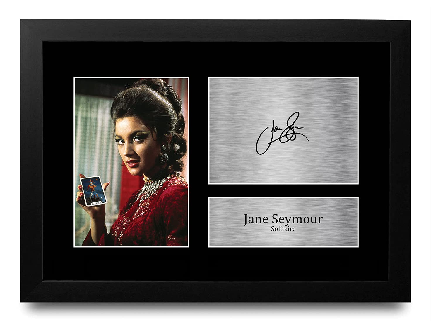 HWC Trading FR A4 Jane Seymour James Bond Live and Let Die Gifts Printed Signed Autograph Picture for Movie Memorabilia Fans - A4 Framed