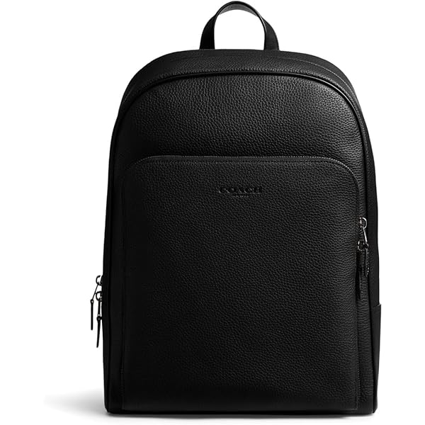Amazon.com: COACH Charter Backpack in Refined Pebbled Leather