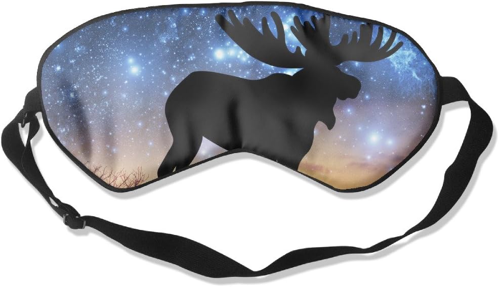 Universe Galaxy Moose Natural Silk Sleep Mask & Blindfold Super-smooth Eye Mask