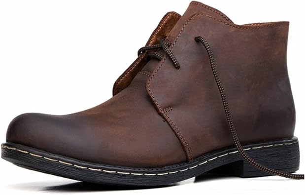 Amazon ビリブナー 本革 チャッカブーツ デザートブーツ メンズ ショートブーツ ブラウン 26cm シューズ バッグ