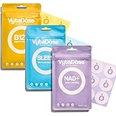 Vytadose Energy, NAD+ & Sleep Support Patch Trio – Topical, Skin-Friendly, Water-Resistant Patches for Daily Focus, Wellness, and Restful Routine
