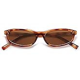 Appassal Retro Small Cat eye Sunglasses for Women Rectangle Oval Men Vintage 90s Narrow Skinny Glasses AP3732