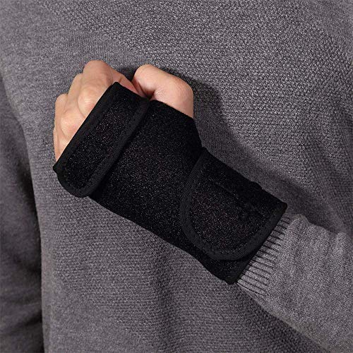 Left Hand Wrist Brace Carpal Tunnel Wrist Support Brace for Men, Women, Tendonitis,Arthritis,Bowling, Sports Injuries Pain Relief-Removable Splint Universal Ergonomic- Adjustable Fits All Size Hands