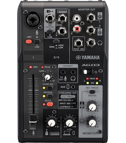 YAMAHA Misturador de DJ AG03 : Amazon.com.br: Instrumentos