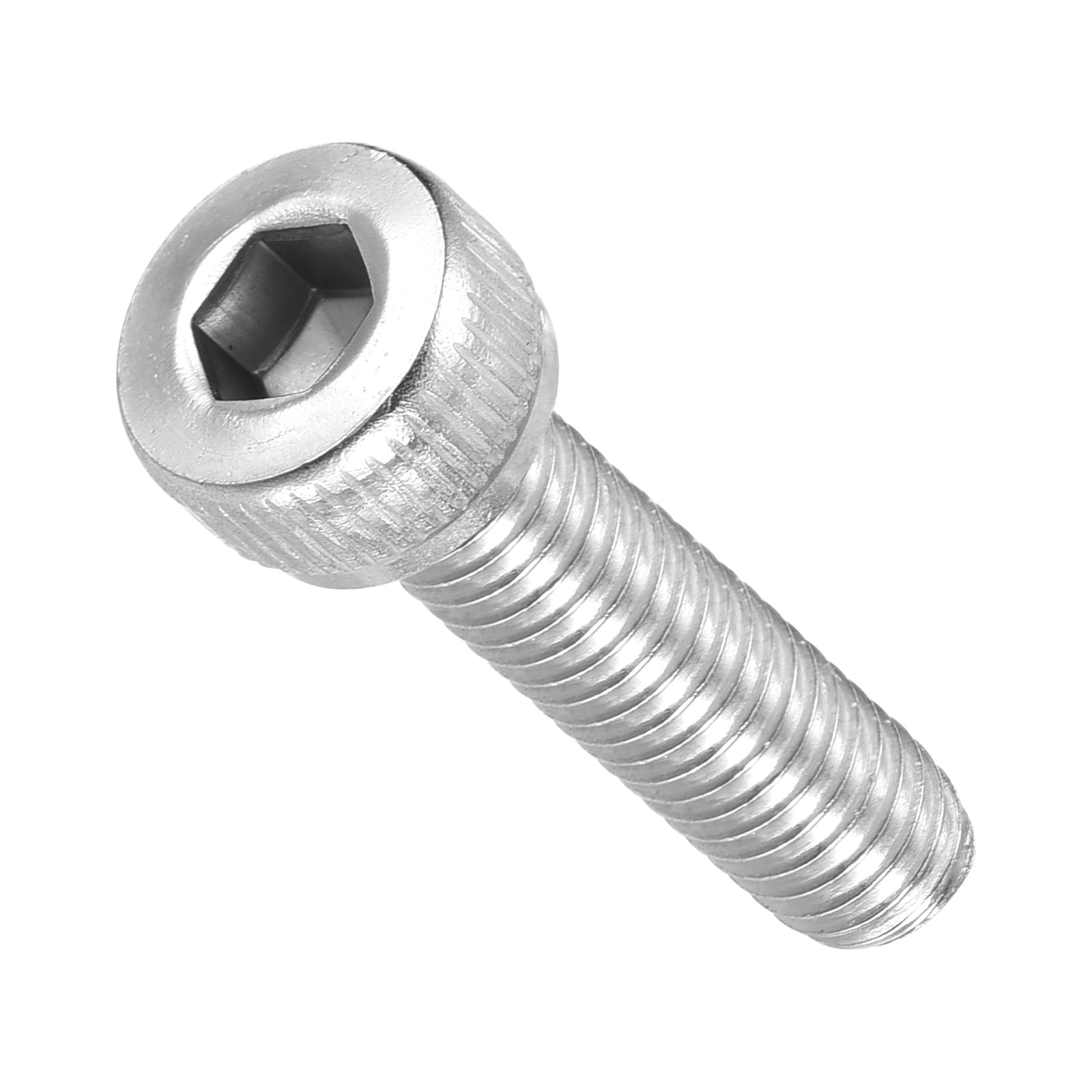 METALLIXITY Socket Head Cap Screw(M4-0.7x16mm)100Pcs, 304 Stainless Steel Allen Socket Drive Metric - Machine Internal Hex Screw UNC Coarse Thread, Silver Tone