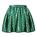 TFJH Kids Baby Girls Mermaid Fish Scale Printed Stretchy Leggings Pants, Green Skirt, 4-6Years(Tag.No.M)