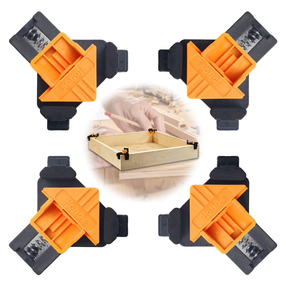 Hoteche Set of 4 Corner Tensioners Angle Tensioners - 90° Angle, 10-22 mm Clamping Circuit, Made of Nylon & TPR, Robust and Precise Edge Attachment