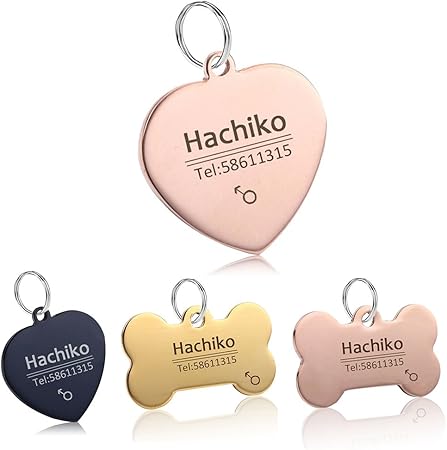 rose gold pet tag