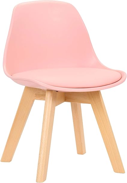Clp Chaise Pour Enfants Lindi En Similicuir I Chaise Basse Pour Chambre D Enfants Coque En Plastique I Pietement En Bois De Hetre Nature Couleurs Rose Amazon Fr Cuisine Maison