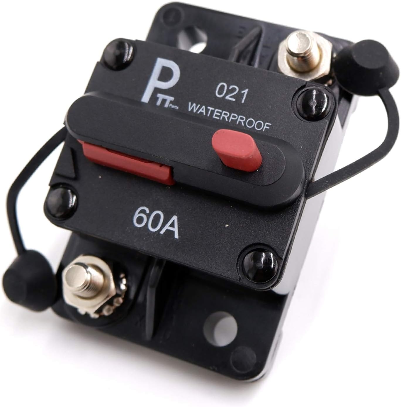parts PTT Hi-Amp 1/4'' studs Circuit Breaker 60 Amp 12V 48VDC Waterproof IP67 Thermal Battery Switchable Power Reset Inline Fuse Holder Protection for Marin RV Caravan Trailer Troller Bus Heavy Truck
